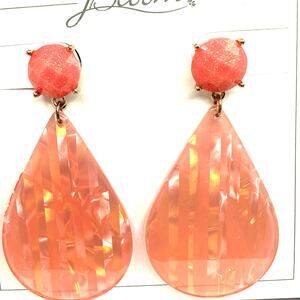 J Bloom Earrings tear drop dangle pierced J. Bloom Costume Jewelry NWT